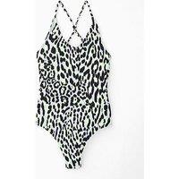 Nike Girls Lace Up One Piece Swimsuit - Green