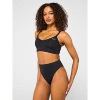 Nike Womens Essential V Neck Midkini Swim Top - Black