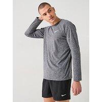 Nike Mens Heather Long Sleeve Hydroguard T Shirt - Black