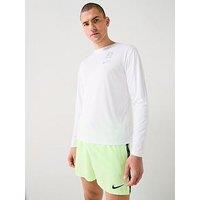 Nike Mens Lux Letter Long Sleeve Hydroguard T Shirt - White