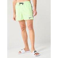 Nike Mens Essential Logo Taping 5 Inch Volley Swim Short - Green