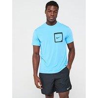 Nike Mens Tek Pocket Short Sleeve Hydroguard T Shirt - Blue
