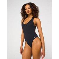 Nike Womens Elevated Essential Pucker Crossback One Piece Swimsuit -Black