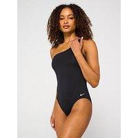 Nike Womens Essential Asymmetrical One Piece Swimsuit - Black