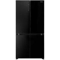 Hisense Rq768N4Gbe Total No Frost American Fridge Freezer - Black - E Rated