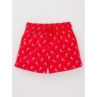 Liverpool Fc Lfc All Over Print Swim Shorts - Red