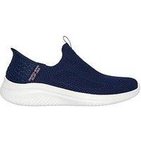 Skechers Engineered Stretch Knit Slip-Ins W/ Air-Cooled Mf - Navy Knit/Trim