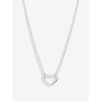 Simply Silver Sterling Silver 925 Polished Open Heart Necklace