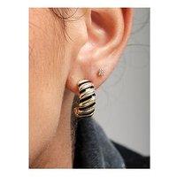 Inicio Gold Plated Mini Crystal Diamond Shape Stud Earrings