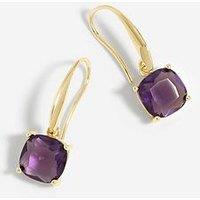 Jon Richard Gold Plated And Amethyst Fishhook Earrings