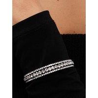 Jon Richard Hematitie Plated And Crystal Cuff Bracelet