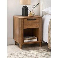 Very Home Carina 1 Drawer Bedside Chest - Mid Oak