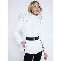 River Island Slim Padded Jacket - Cream