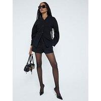 River Island Puff Sleeve Tailored Blazer - Black