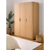 Very Home Carina 3 Door Plinth Wardrobe - Oak