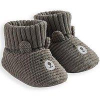 Mamas & Papas Baby Unisex Teddy Bear Booties - Brown