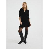 River Island Long Sleeve Polo Mini Dress - Black
