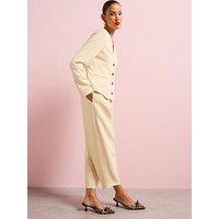 River Island Slim Barrell Leg Trousers - Light Yellow