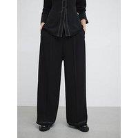 River Island Contrast Stitch Tailored Trousers - Black