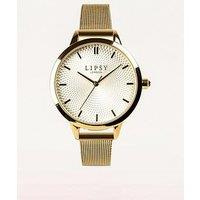 Lipsy Gold Mesh Strap Watch
