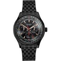 Sekonda Mens Maverick Black Stainless Steel Bracelet With Black Dial Analogue Watch