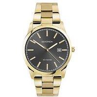 Sekonda Mens Taylor Gold Stainless Steel Bracelet With Grey Dial Analogue Watch