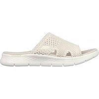 Skechers Go Walk Flex Sandal Textured Knit Slide - Natural