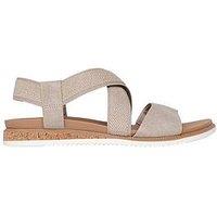 Skechers Desert Kiss Low Cross Strap Gore Sandal - Taupe
