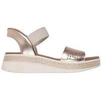 Skechers Bobs Sun Ray Slip-Ins Perforated Sandal - Rose Gold