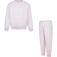 Nike Kids Essential Fleece Crew Tracksuit - Pink