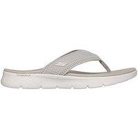 Skechers Go Walk Flex Sandal Quick Dry Textured Knit 3 Point Sandals - Taupe