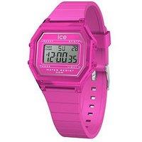 Ice-Watch Retro Digi Neon Pink Silicone Strap 32Mm Digital Watch