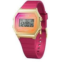 Ice-Watch Retro Digi Rainbow Pink Silcone Strap 32Mm Digital Watch