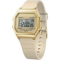 Ice-Watch Retro Digi Gold Dial Almond Silcone Strap 32Mm Digital Watch