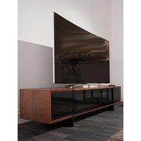 Avf Edge Tv Stand With Drop Door - Walnut/Black - Fits Up To 80 Inch Tv