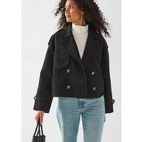 Vero Moda Short Trenchcoat - Black