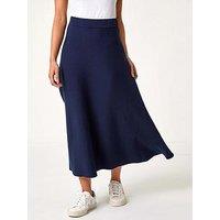 Roman Petite Stretch Knitted Midi Skirt - Blue