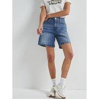Levi'S High-Rise Baggy Shorts - Worn Memory Short - Blue