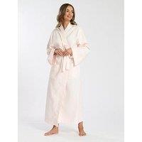 Loungeable Maxi Length Waffle Kimono Robe - Pink