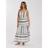 South Beach Jacquard Square Neck Maxi Dress - Multi