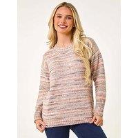 Roman Petite Space Dye Knit Jumper - Beige