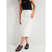 Levi'S High-Rise Slit Skirt - Snowing In La - White