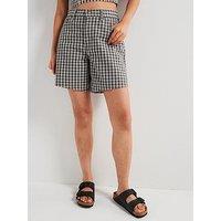 Levi'S High-Rise Baggy Shorts - Milo Plaid Short - Khaki