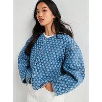 Levi'S Rumer Quilted Liner Denim Jacket - Faye Geo Denim