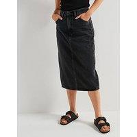 Levi'S High-Rise Slit Skirt - Wandering Spirit Clean - Black