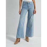 Levi'S 318 Shaping Wide-Leg Jeans - Tall Glass Of Water - Blue