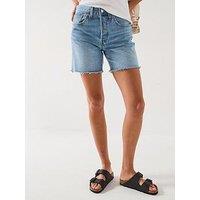 Levi'S 501 Mid-Thigh Shorts - Fun Flare Lightweight - Blue