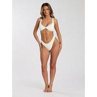 South Beach Zebra Crinkle High Leg Brief