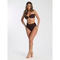 South Beach Texture Ring Front Bandeau Top - Brown