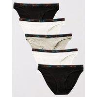 Calvin Klein 5 Pack Modern Logo Brief - Black
